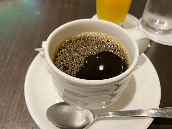 リーガロイヤルホテル大阪の朝食時のホットコーヒー