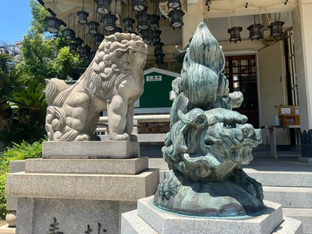 難波八坂神社の獅子舞