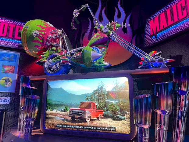 ミニオン・ハチャメチャ・ミッション ~大悪党への道~の待ち列のディスプレイ